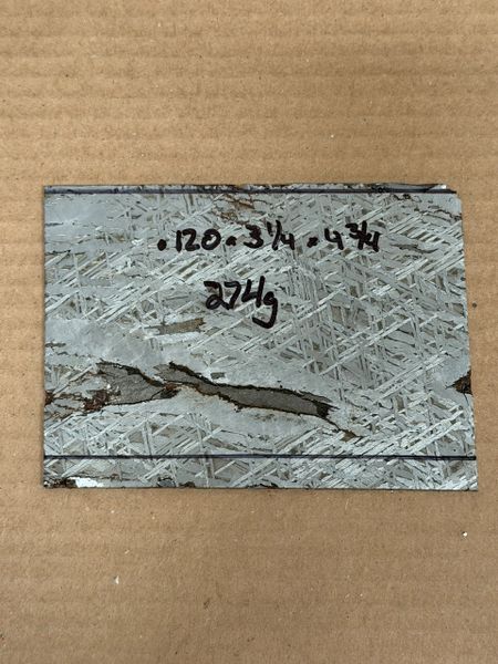 274g .120” x 3.25” x 4.75” Aletai Meteorite