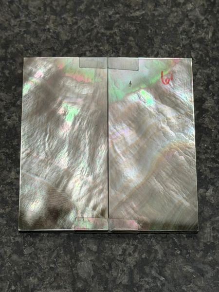 .100" x 1' x 2.2" Black Lip Mother o Pearl