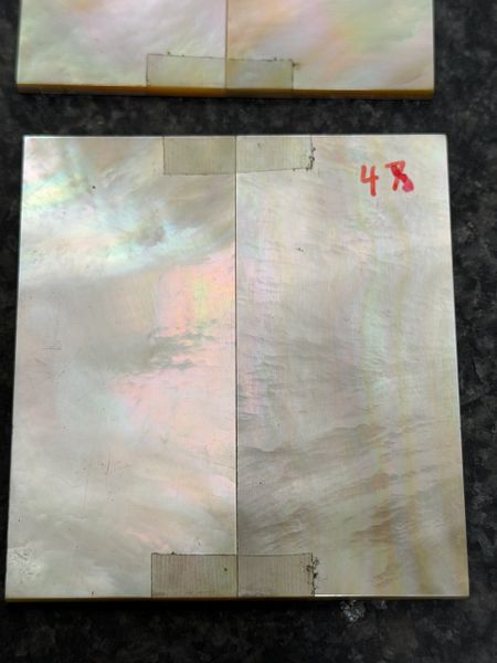 1set (2pcs) .095” x 1” x 2.2” Gold Lip Mother of Pearl #48