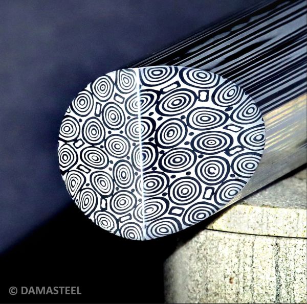 20mm Dia x 8.875" DS95X Bluetongue Damasteel Stainless Damascus