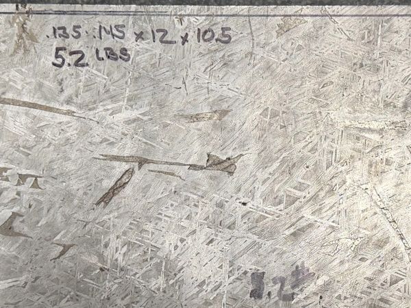 .125/.145" x 12" x 10.5" 5.2 LBS Aletai Meteorite Slab