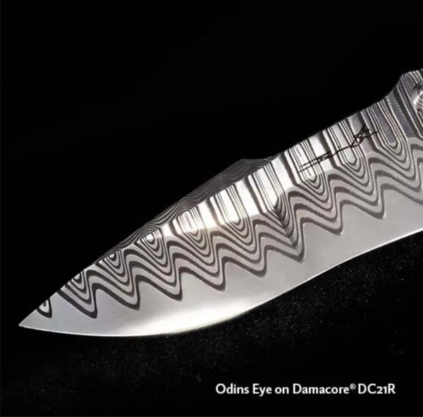 .156" x 2" x 6" DC21R Odins Eye Damasteel Damacore Stainless Damascus