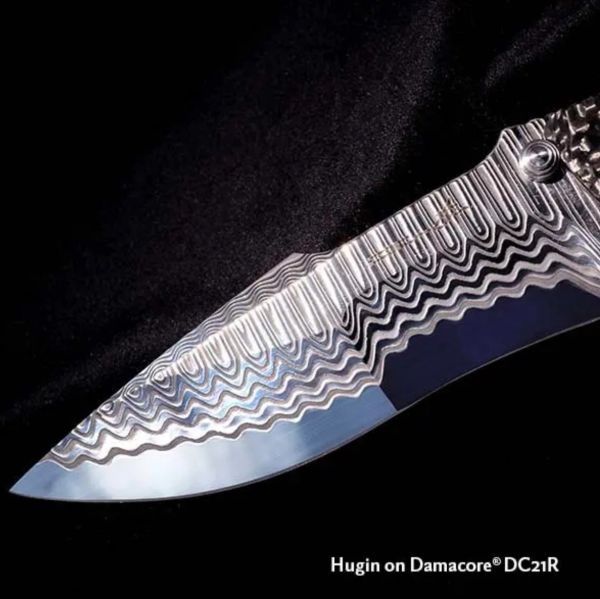 .156" x 2" x 6" DC21R Hugin Damasteel Damacore Stainless Damascus