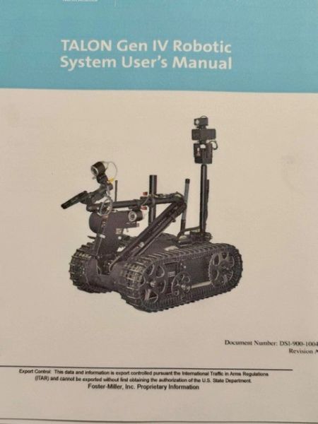 Foster-Miller Talon 4 Operators / parts manual