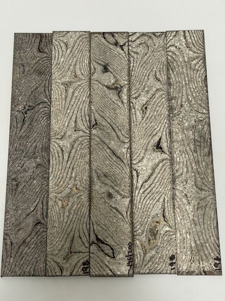 .255" x 2" x 12"Crystalized Twist Titanium & Zirconium Damascus