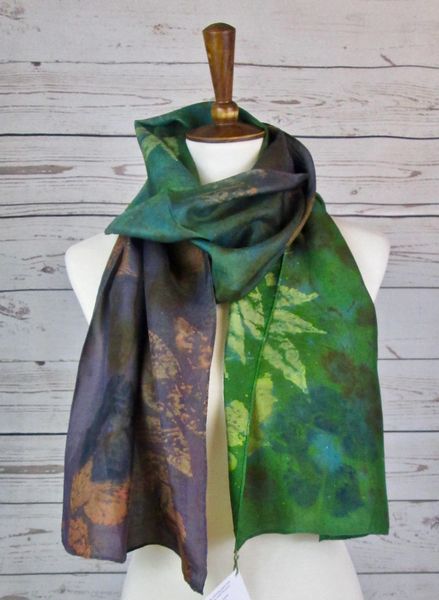 green pattern scarf