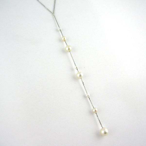 Pearl drop shop necklace white gold