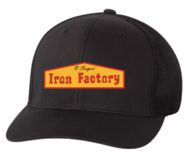 Embroidered Paul Rogers Iron Factory Flexfit Cap- solid black