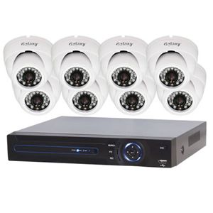 Galaxy AHD 8CH 720P Dome Indoor/Outdoor D&N Package
