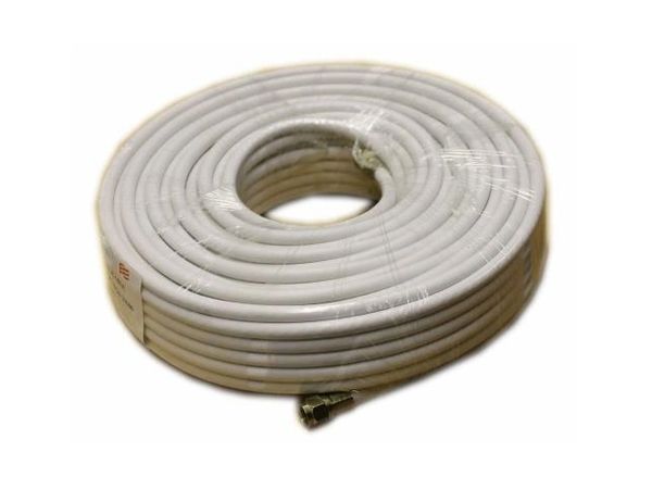 100FT. Digiwave RG6 Coaxial Cable - White