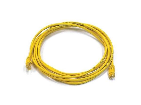 CAT5e RJ45 10/100 Straight/Patch Network Cable Yellow - 10 Ft.