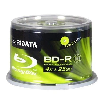Ridata BD-R 25G 4X Low To High Hub Printable Cake Box 50Packs (BDR-254-RDIWNCB50L)