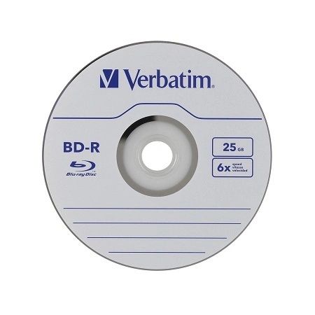 Verbatim 25 GB 6x Blu-ray Single Layer Recordable Disc BD-R, 25-Disc Spindle