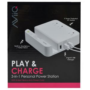 AViiQ Play & Charge 3-In-1 Personal Power Station AV-SP3U-P334O3W0