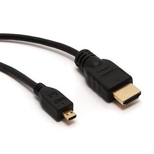 Micro HDMI (Type D) to HDMI (Type A) Cable Version 1.4 - 6 Feet