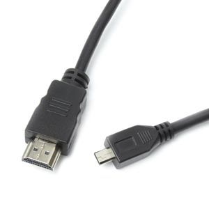 Micro HDMI (Type D) to HDMI (Type A) Cable Silver (Bulk) - 6 Feet