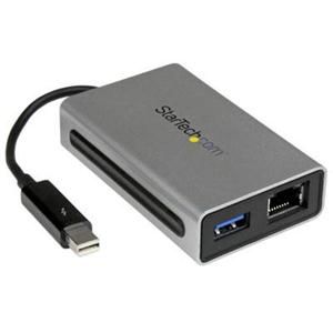 StarTech Thunderbolt to Gigabit Ethernet plus USB 3.0 - Thunderbolt Adapter