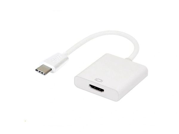 New White Color USB 3.1 Type C male to HDMI Female Adapter for MAC
