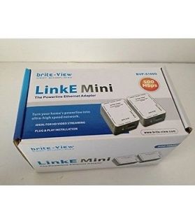 Brite-View LinkE Mini 500 Mbps Powerline Ethernet Adapter Kit by Brite View