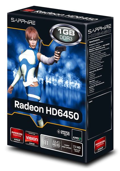 Sapphire Radeon Hd 6450 1 GB DDR3 Hdmi/Dvi-D/Vga PCi-Express Graphics Card