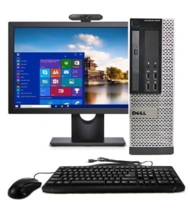 Dell Optiplex 9010 Small Form Factor Desktop Computer Package 23" Monitor | Intel Core i7 3rd Gen | 8GB | 256G SSD Hard drive | 1080p External Webcam, Windows 10 Pro (Refurbished)