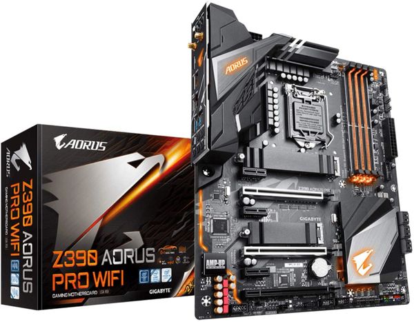 Gigabyte Z390 AORUS PRO WiFi (Intel LGA-1151/Z390/ATX/2xM.2 Thermal Guard/Onboard AC Wi-Fi/RGB Fusion/Gaming Motherboard)