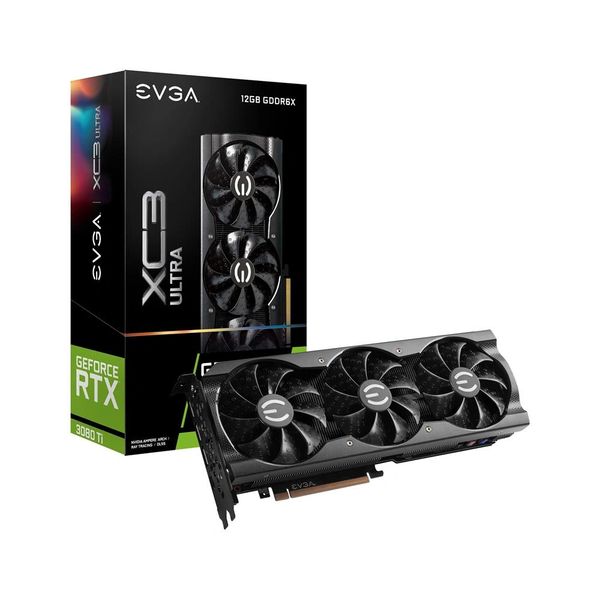 EVGA GeForce RTX 3080 Ti XC3 ULTRA 12GB GDDR6X - 1725 MHz Boost, 19000 MHz Memory - PCI Express 4.0 , HDMI x1, DP x3 - 12G-P5-3955-KR