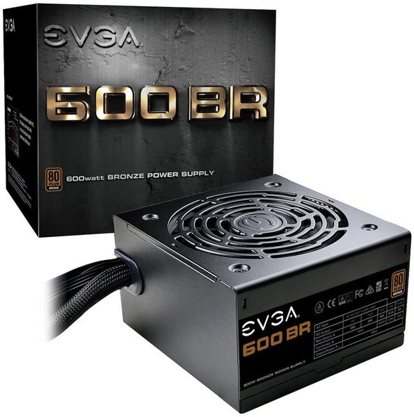 EVGA 600 BR, 80+ Bronze 600W, 3 Year Warranty, Power Supply 100- BR-0600-K1