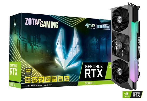 ZOTAC AMP Extreme Holo GeForce RTX 3080 Ti 12GB GDDR6X PCI Express 4.0 ATX Video Card ZT-A30810B-10P