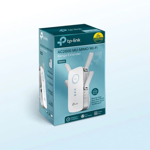 TP-Link AC2600 WiFi Extender RE650 - Up to 2600Mbps, Dual Band WiFi Range Extender, Internet Booster, Repeater, Gigabit Port, Access Point Mode, 4x4 MU-MIMO