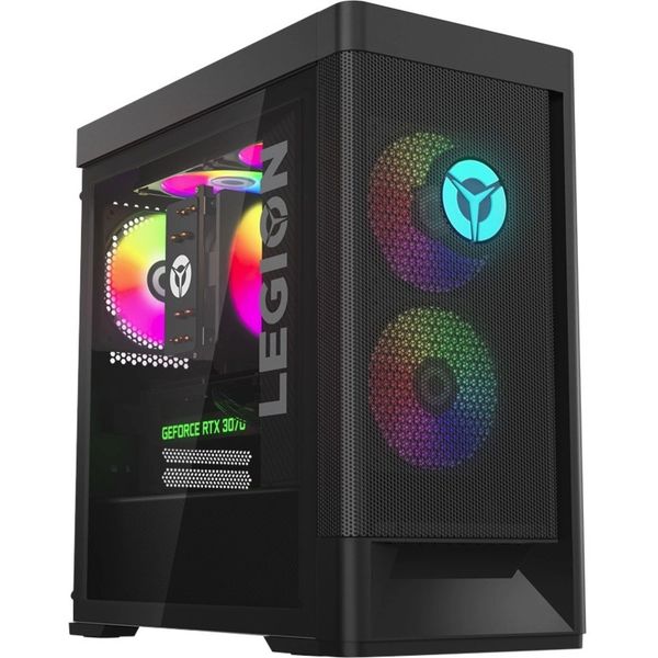 Refurbished (Good) Lenovo Legion T5 26ARA8 MT Mini Tower | Ryzen 7-7700 -512G SSD Hard Drive - 32GB RAM - Nvidia GeForce RTX 4070 | 12GB GDDR6X W/ Free HyperGear Pro Gaming Series 4-in-1 Gaming Kit | Brand New