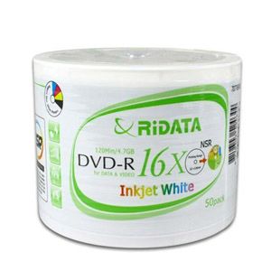 Ridata 16X DVD-R 50pcs Spindle Inkjet Printable