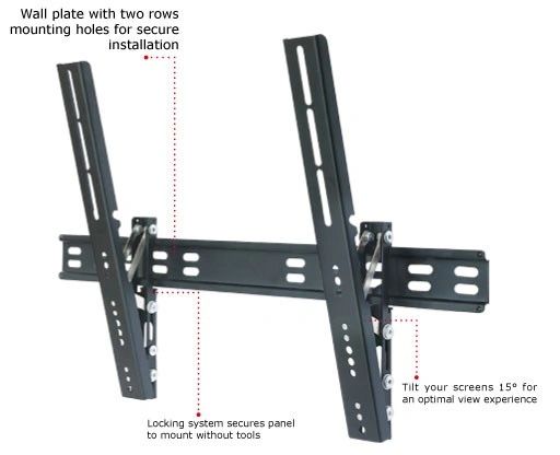 TygerClaw LCD3036BLK - 32” – 63” Ultra Slim Tilt Wall Mount