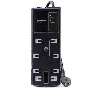 CyberPower CSB806 Surge Protector 8-Outlets 6 Ft Cord 1800