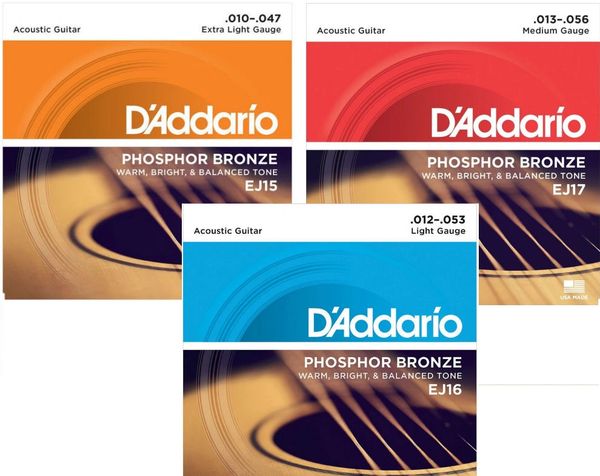 D'addario Phosphor Bronze Acoustic Guitar Strings