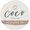 As featured in Coco Wedding Venues Blog
