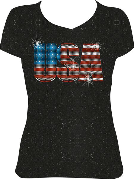 USA Rhinestone Flag (Design Only) | The Bling Hut Rhinestone and HTV ...