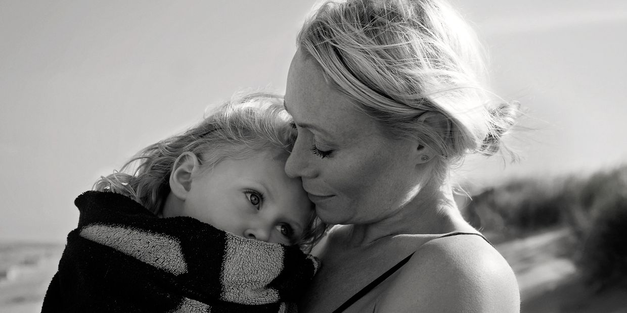 Mother and Child at beach