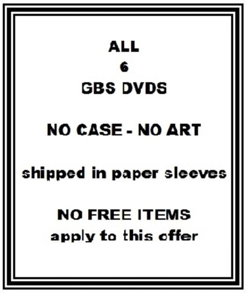 GBS - Boarding School - ALL 6 DVDs - approx 12 hr 30 min - *used DVD in paper sleeve - NO ART - (Q=G-VG)