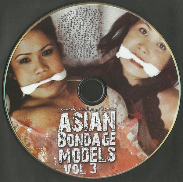 CWS - Asian Bondage Models 3 - 5 scenes - 42 min - *used DVD in paper sleeve - art on disc face - (Q=VG)