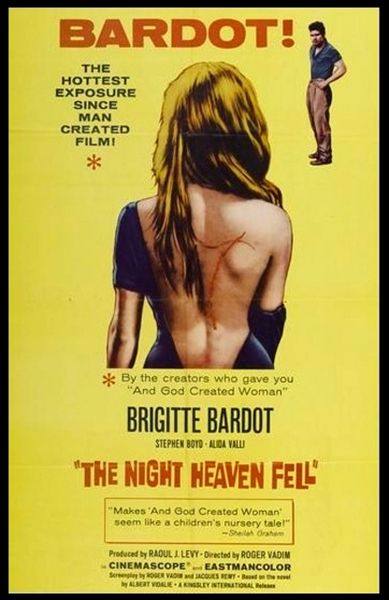Bardot-1958-Night Heaven Fell-1958-1 hr 31 min - *used DVD in paper sleeve-no art-(Q=G-VG)