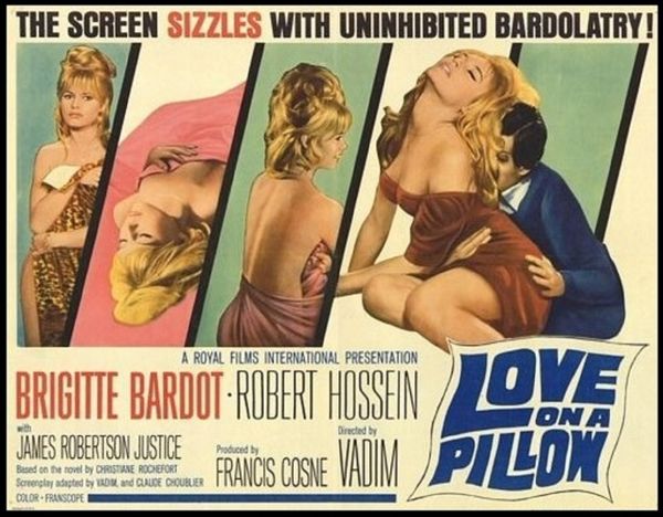 Bardot-1962-Love on a Pillow-1962-1 hr 38 min - *used DVD in paper sleeve-no art-(Q=G-VG)
