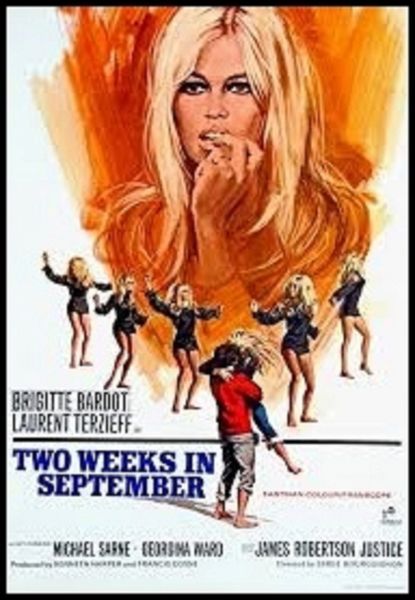 Bardot-1967-Two Weeks In September-1 hr 31 min - *used DVD in paper sleeve-no art-(Q=G-VG)