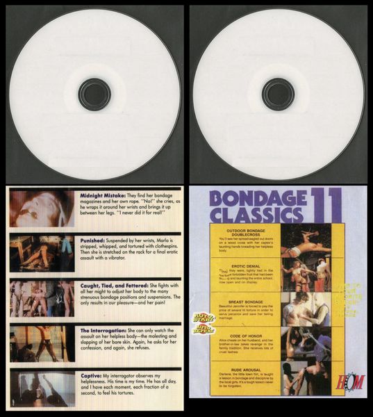 Bondage Classics - BOTH 6 & 11 - 10 scenes - 2 hr - *used DVD in paper sleeve-no art-(Q=G)