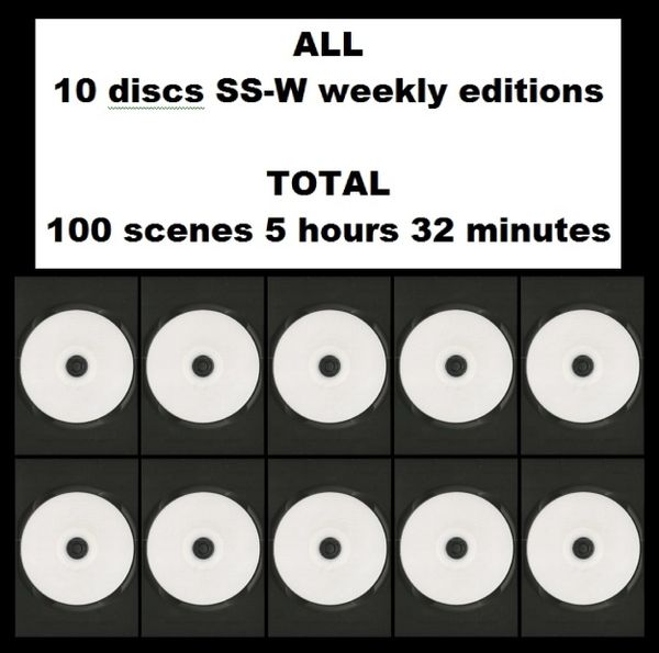 SS-W - ALL 10 weeks - 21 thru 30-2017 - 100 scenes - 5 hrs 30 min - *used DVDs in paper sleeve - NO ART - (Q=VG)