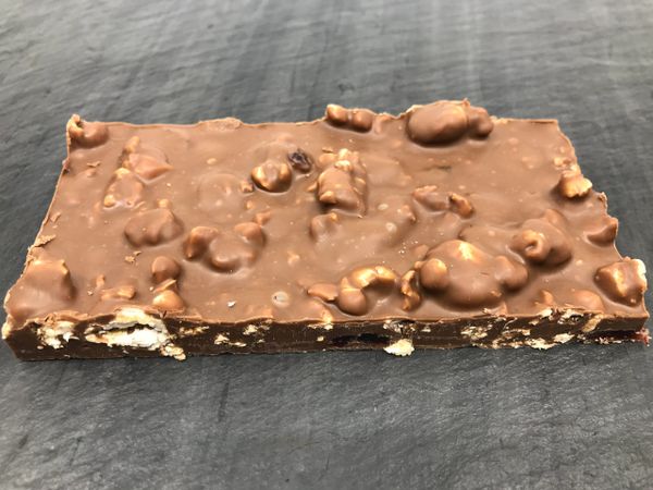 Milk Chocolate with Popcorn and Cranberry Bar