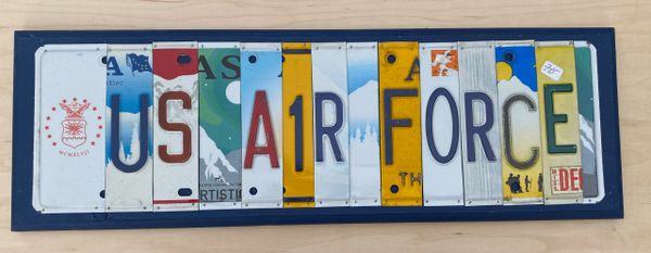 US Air Force License Plate Sign