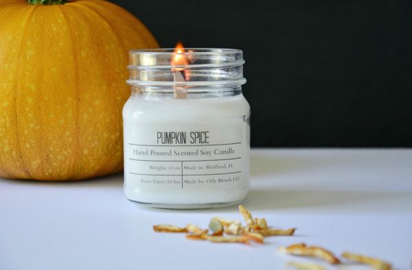 Fall Scented Cotton Wick Soy Candles