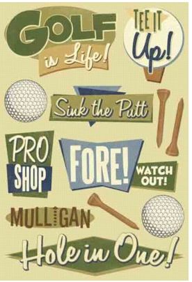 Golf Cardstock Sticker