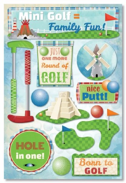 Mini Golf Cardstock Sticker